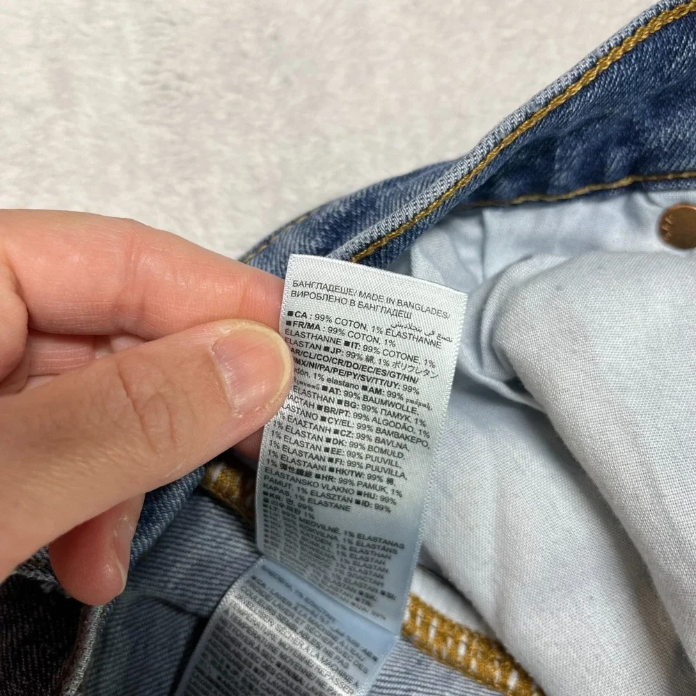 Gap Slim Taper Jeans Men's Blue Denim Mid Rise Pockets Classic Zip Fly - 29X28.5